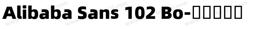 Alibaba Sans 102 Bo字体转换